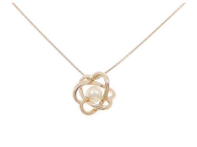 Colar Mikimoto de Pérolas Akoya Au750 Dourado