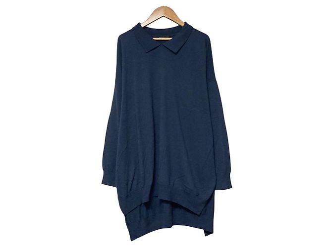 Autre Marque mizuiroind Oversized Strickware mit Kragen Blau