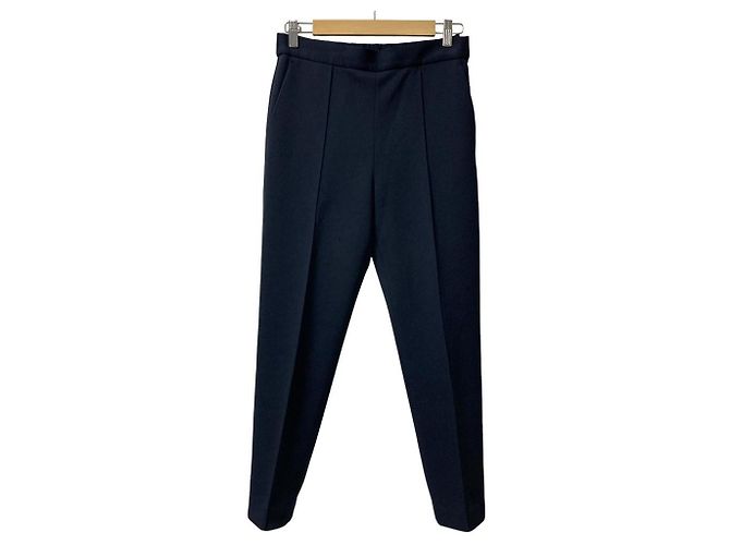 Autre Marque Pantaloni ESTNATION con piega centrale e zip laterale Blu Blu navy
