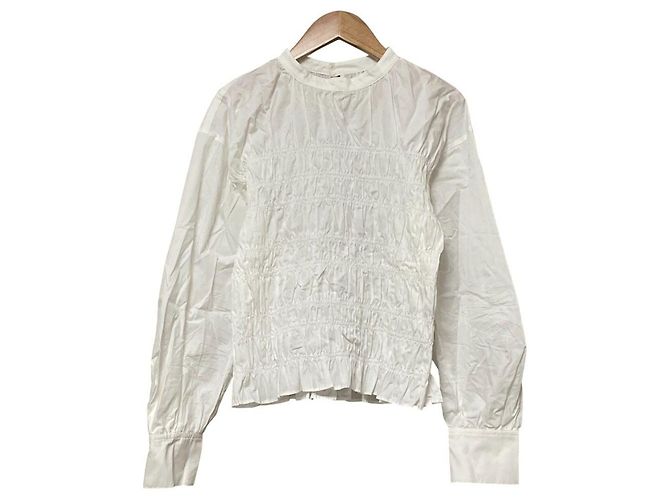 Autre Marque Pullover in cotone arricciato SLOBE IENA Bianco