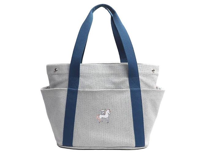 Borsa Cabriole Toile Hermès Blu