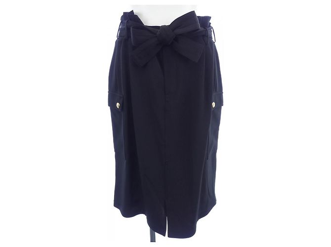 Céline Falda de seda Celine Negro