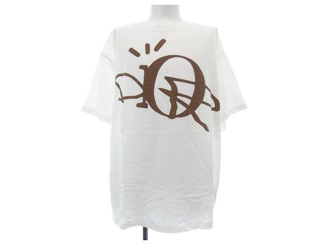 Autre Marque T-shirt de algodão Dior Marrom Branco