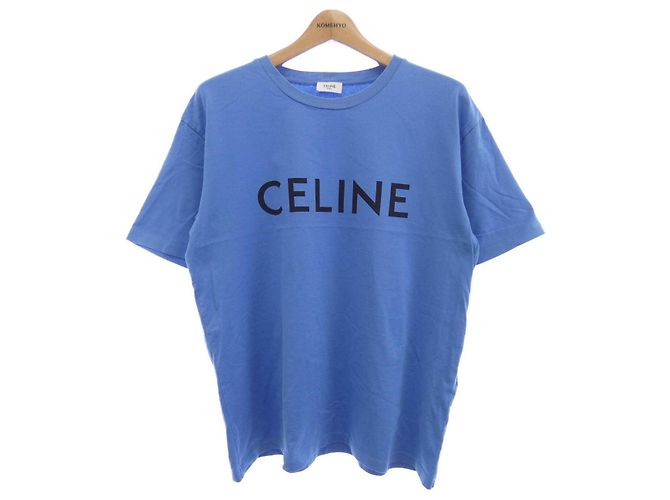 Camiseta de algodón azul Céline