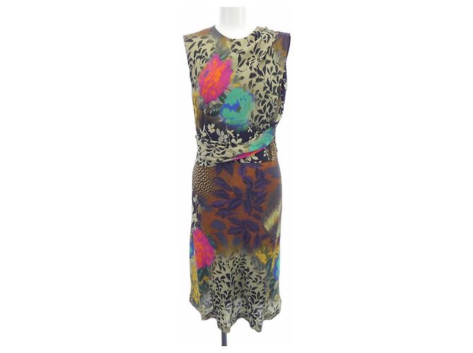 Etro Kleid Braun Khaki
