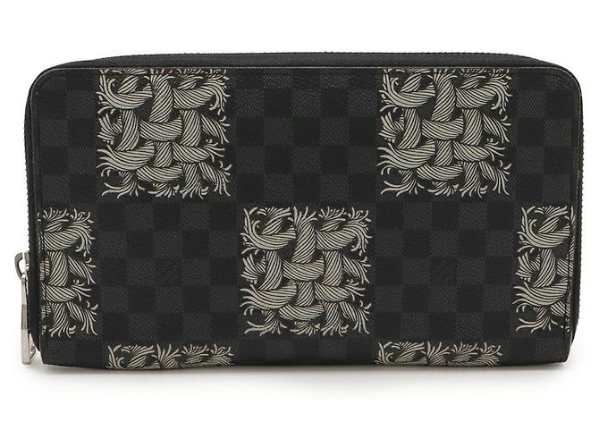 Portafoglio lungo Louis Vuitton Christopher Nemeth Damier Graphite Nero Bianco Grigio