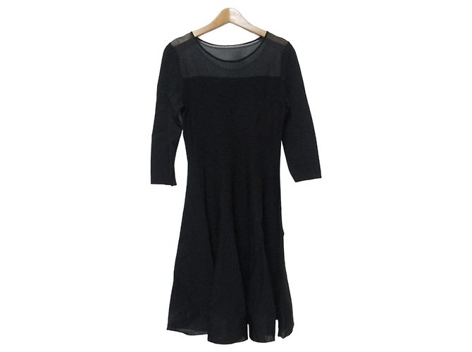 Autre Marque Mackintosh Strickkleid Schwarz