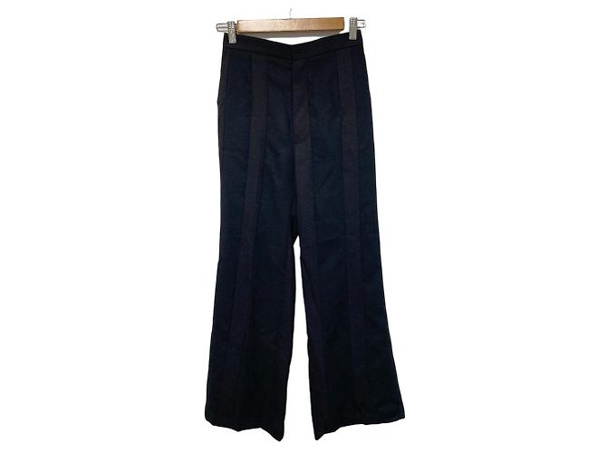 Autre Marque AKIRANAKA EX COMBI SHEER Flare Pants Nero