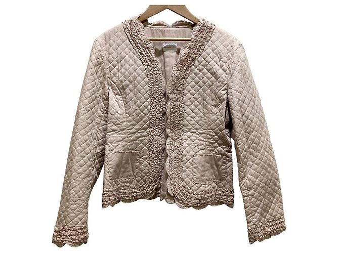 Autre Marque Wonderful World Quilted Collarless Jacket Pink