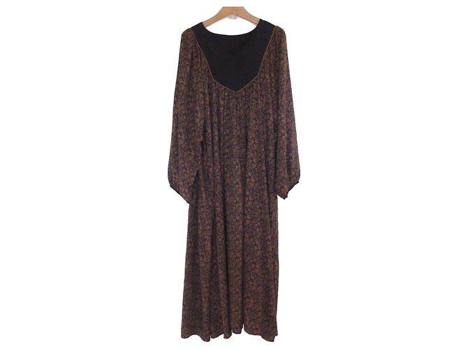 Autre Marque WHYTO. Kleid mit Blumenprint Braun