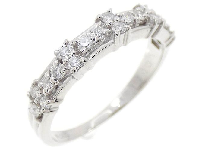 Autre Marque Crescent Vert Platin-Diamantring Silber