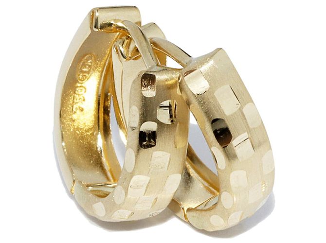Autre Marque Orecchini Ichimatsu Pattern Au750 D'oro