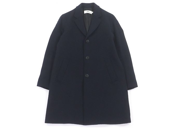 COACH Chester Wool Lamb Leather Coat Blue Navy blue