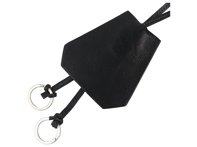 Colar de couro Hermès Clochette Preto