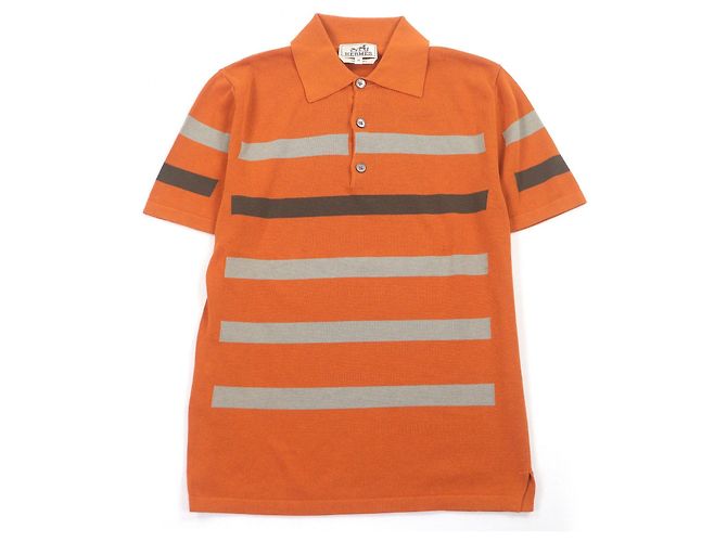 Polo Hermès em algodão XS Laranja