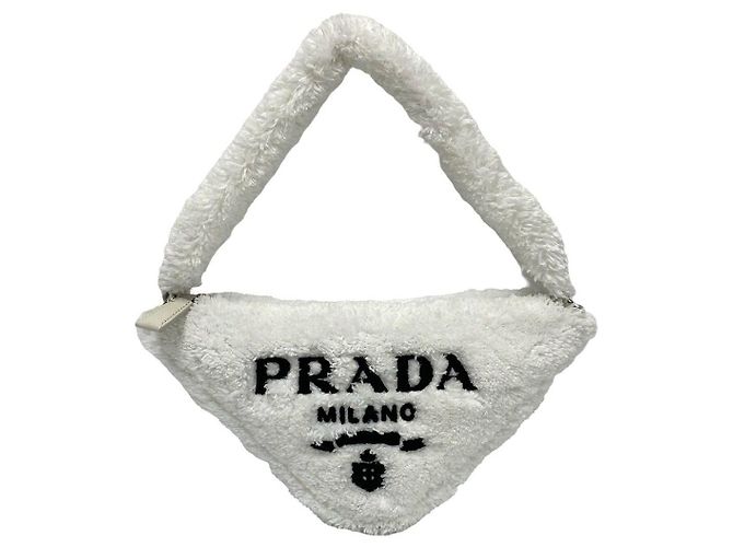 Tote Bolso de mano Prada Terry Blanco