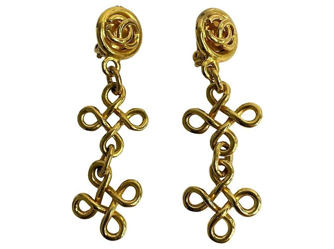 Boucles d'oreilles à clips Chanel Doré