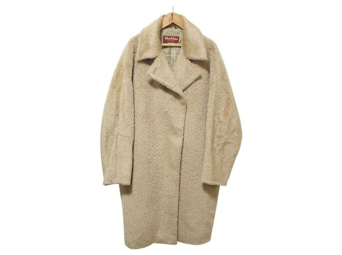 Cappotto Max Mara STUDIO Shaggy Alpaca Beige Cammello