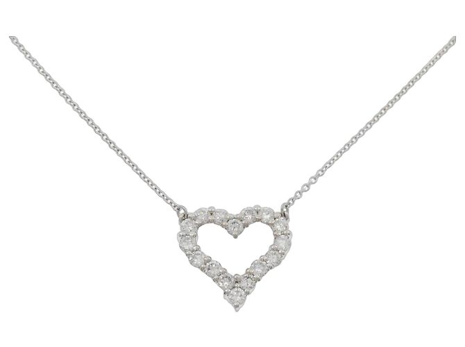 Autre Marque Collana Cuore con Diamanti PT900 PT850 Argento