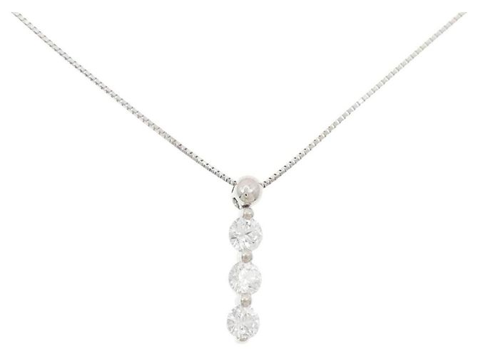 Autre Marque Collar de diamantes Pt950 Pt850 Plata