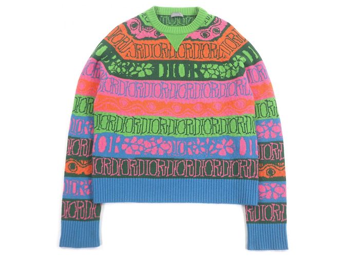 Autre Marque Dior Shawn Stussy Wollpullover Mehrfarben