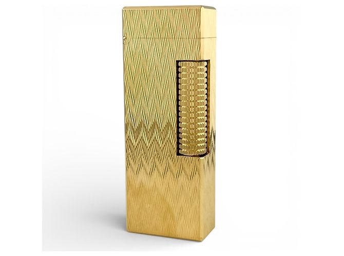 Alfred Dunhill Briquet Dunhill Square Lighter Doré