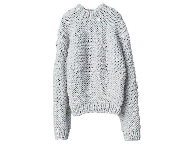 Autre Marque stein LILY YARN handgestrickter LS Polyester-Pullover Braun