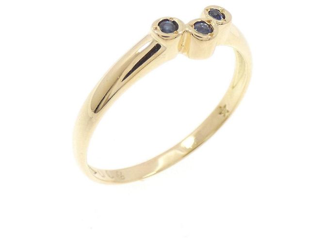 Autre Marque Ginza Tanaka Au750 Saphir Ring Golden