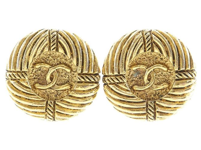 Pendientes Chanel Coco Mark Dorado