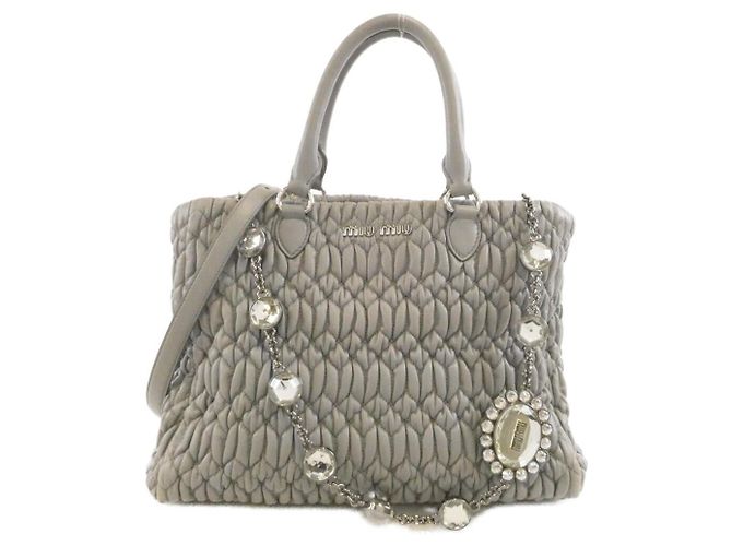 Bolsa Miu Miu 5BA958 NAPPA CRYSTAL Marrom