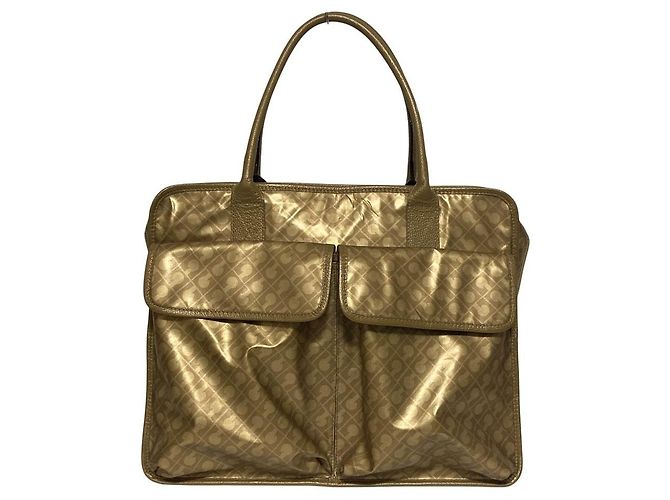 Autre Marque Bolso Tote GHERARDINI SOFTY de doble bolsillo Dorado