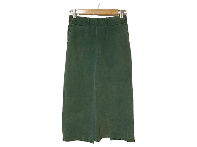 Autre Marque Saia midi de algodão REMI RELIEF Verde