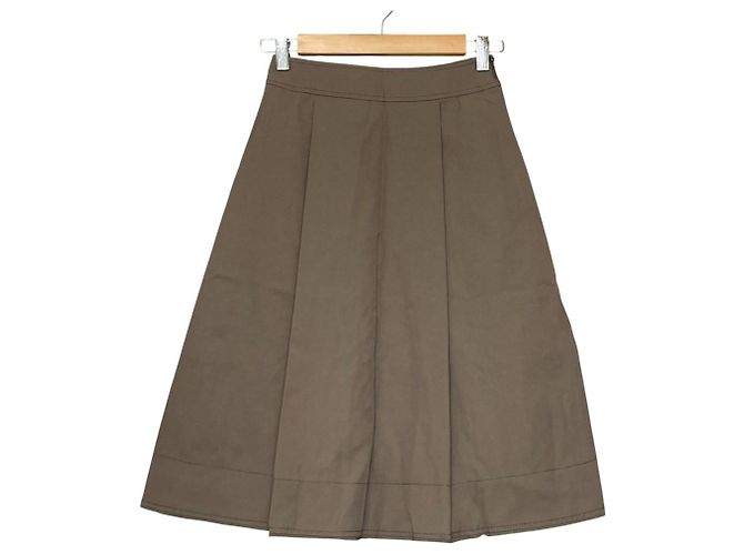 Falda acampanada con pliegues LANVIN COLLECTION Verde