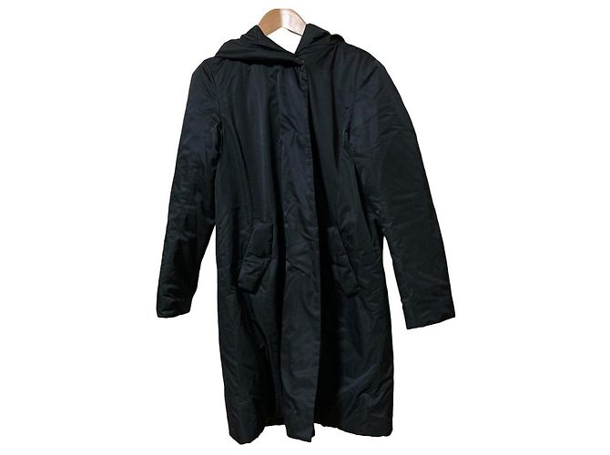 Autre Marque Casaco com capuz em sarja acolchoada UNTITLED Preto