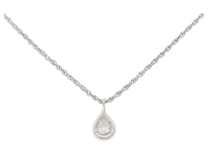 Autre Marque Diamantenhalskette Pt900/Pt850 Silber