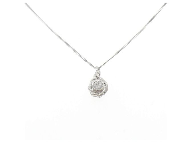 Autre Marque Collar de diamantes PT900 PT850 Plata