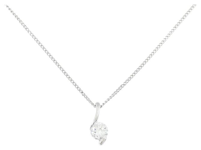 Autre Marque Collana in platino PT850 e diamanti Argento