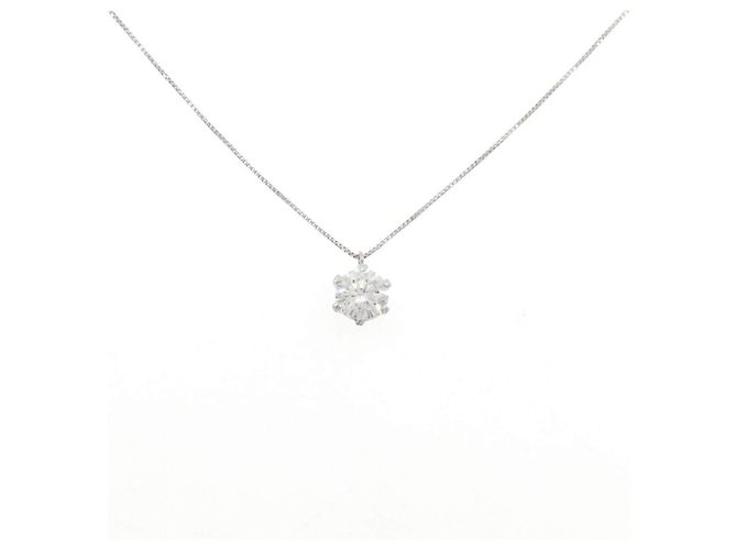 Autre Marque Collar de platino PT900 PT850 con diamantes Plata