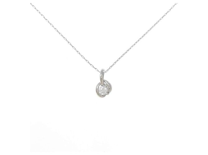 Autre Marque Collana in platino e diamanti Argento