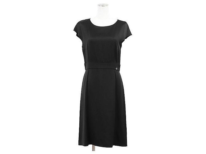 Chanel P38719 Seidenkleid Schwarz