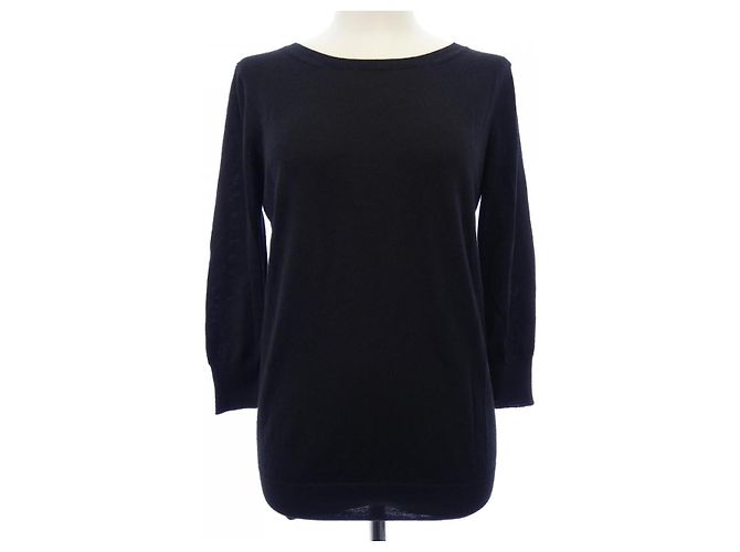 Hermès Hermes 57-7710 Silk Cashmere Knit 34 Nero
