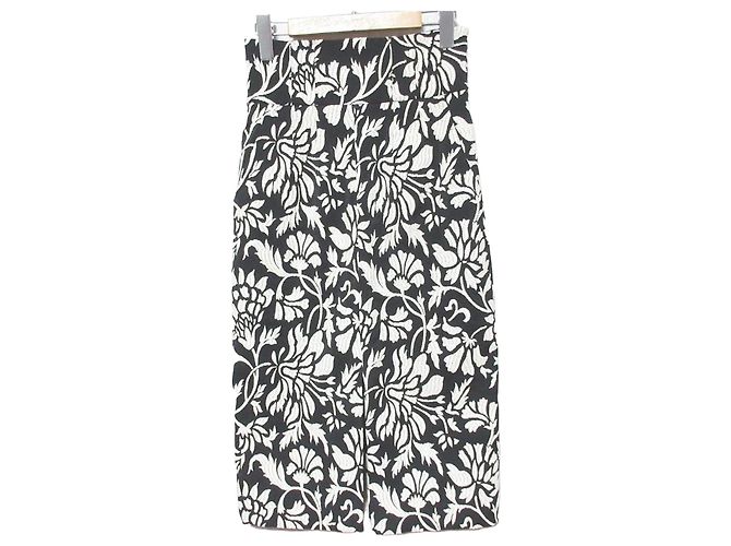 Autre Marque Jupe longue en jacquard floral CADUNE Noir