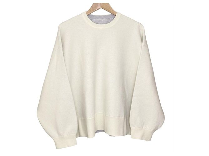 Autre Marque ENFOLD REVERSIBLE PULLOVER Knitwear Marrom Branco Cru