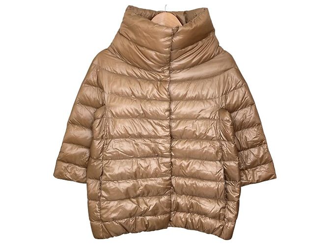 Autre Marque Herno Stand Collar Nylon Down Jacket Brown