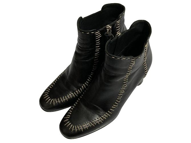 Autre Marque Bottines JW Anderson Stitch Design Noir