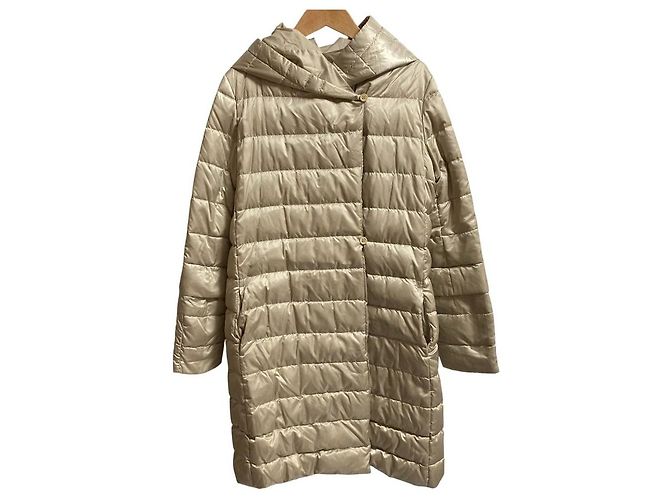 Max Mara The Cube Wool Reversible Long Coat Beige