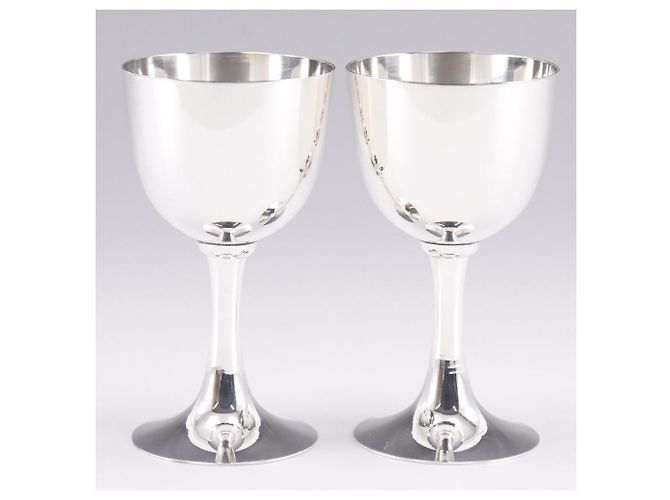 Autre Marque Sterling Silver Pair Cup Tableware Silvery