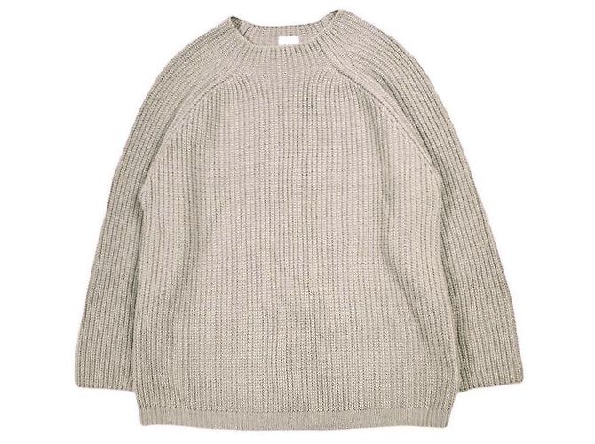 Autre Marque URU Rib Knit Wool Blend Sweater Brown