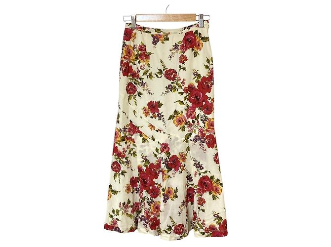 Autre Marque INGEBORG Maxirock mit Blumenprint Weiß