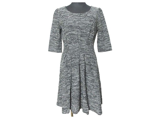 Autre Marque Vestido de tweed com pregas ANAYI Preto